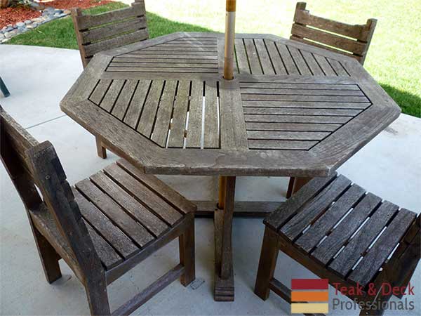 Teak Refinishing Services Deck, Can Outdoor Teak Furniture Be Stained