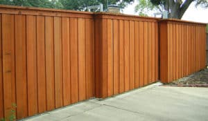 Restored wood fence 600 after