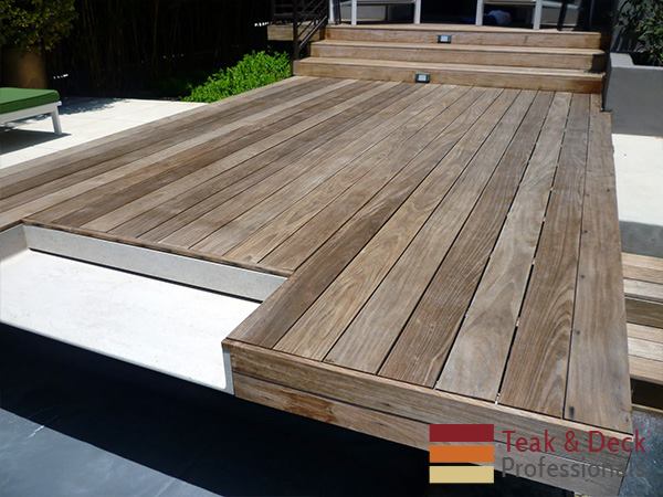 Grey ipe wood deck