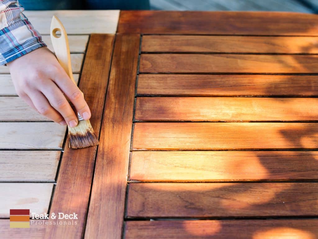 Protect the teak wood with a sealer
