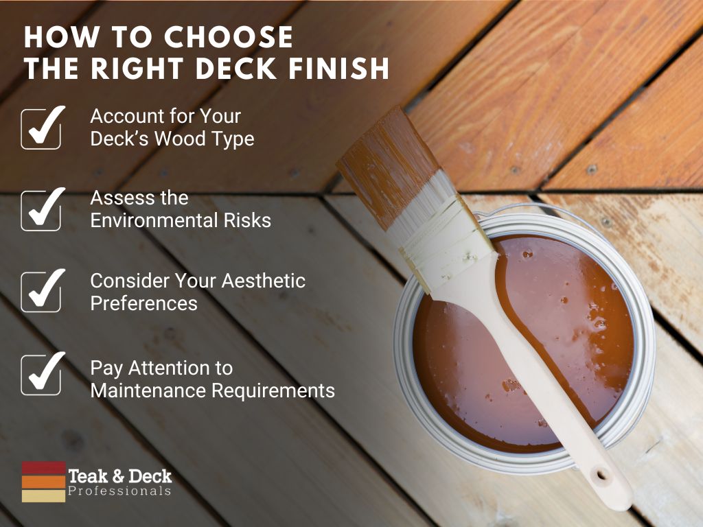 how to choose the right deck finish