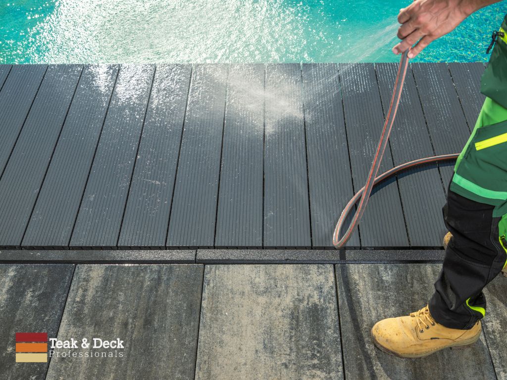 cleaning composite decks