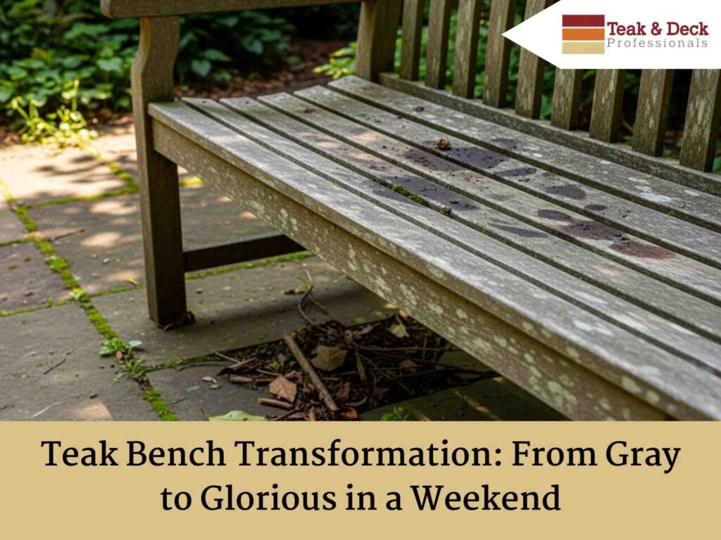 Teak bench restoration