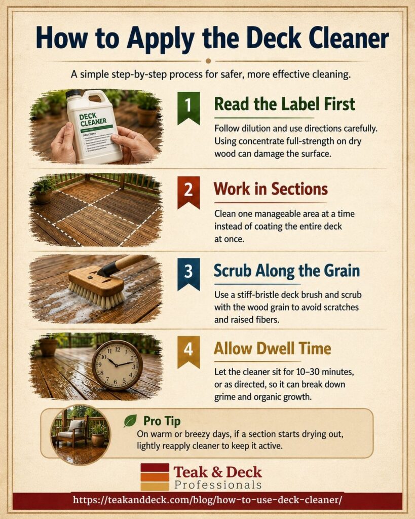 Deck-cleaner-application-steps