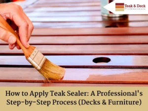 How to apply teak sealer image