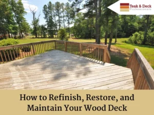 How to refinish a wood deck image